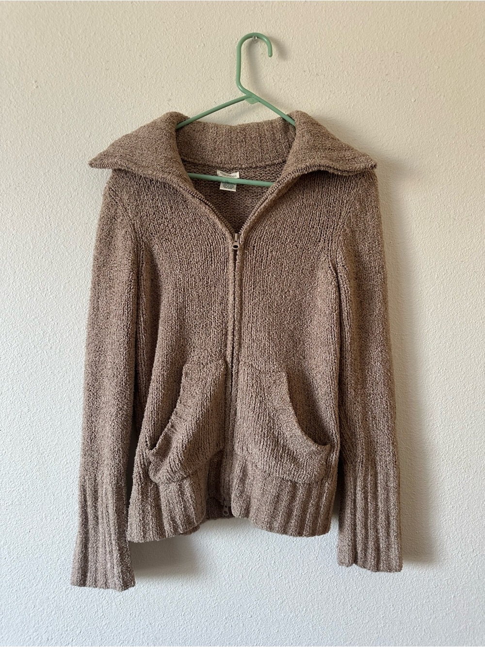 Maurices Brown Cozy Zip Up Sweater Cardigan